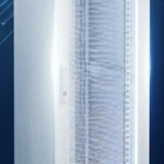 42U Secure Server Cabinet, mesh door. white and light
